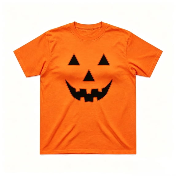CONFREE Halloween Mens Short Sleeve Tshirts Crew Neck Hallowmas Pumpkin Face Graphic Lightweight T-Shirts