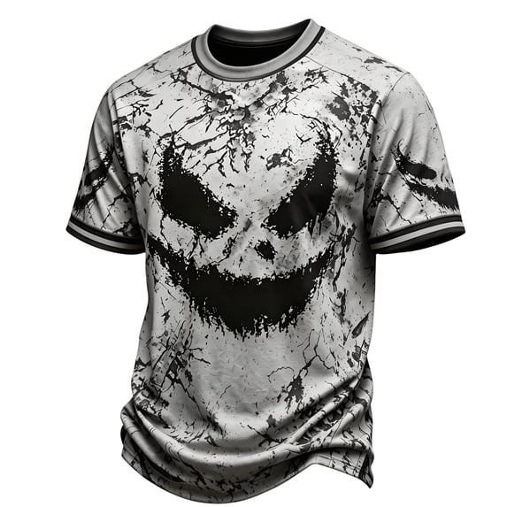 CONFREE Halloween Mens Short Sleeve Tshirts Crew Neck Pumpkin Face Graphic Lightweight Hallowmas T-Shirts for Men