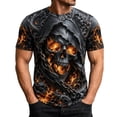 thumbnail image 1 of CONFREE Halloween Mens Short Sleeve Tshirts Crew Neck Skeleton Graphic Lightweight Hallowmas T-Shirts for Men, 1 of 5