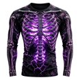thumbnail image 1 of CONFREE Halloween Mens Short Sleeve Tshirts Crew Neck Spooky Skeleton Graphic Lightweight Fall Casual Tees, 1 of 6