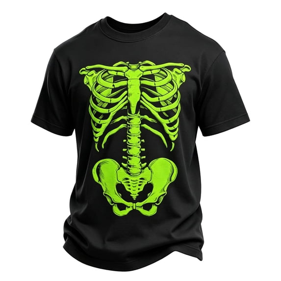 CONFREE Halloween Mens Short Sleeve Tshirts Crew Neck Spooky Skeleton Graphic Lightweight Hallowmas T-Shirts for Men