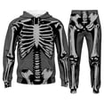thumbnail image 1 of CONFREE Halloween Mens Sweatsuit 2 Peice Sets Hallowmas Men's Jogging Tracksuit Set Skeleton Graphic Pullover Hoodies Pants Athletic Sweat Suit for Men, 1 of 4