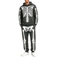 thumbnail image 1 of CONFREE Halloween Mens Sweatsuit 2 Peice Sets Hallowmas Men's Jogging Tracksuit Set Skeleton Graphic Pullover Hoodies Pants Athletic Sweat Suit for Men, 1 of 8