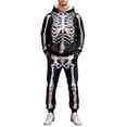 thumbnail image 1 of CONFREE Halloween Mens Tracksuit 2 Peice Lined Sweat Suit for Men Hallowmas Skeleton Graphic Hoodies Joggers Outfits Cozy Fall Winter Sweatsuits Set, 1 of 7