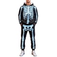 thumbnail image 1 of CONFREE Halloween Mens Tracksuit 2 Peice Lined Sweat Suit for Men Hallowmas Skeleton Graphic Hoodies Joggers Outfits Cozy Fall Winter Sweatsuits Set, 1 of 7