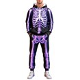 thumbnail image 1 of CONFREE Halloween Mens Tracksuit 2 Peice Lined Sweat Suit for Men Hallowmas Skeleton Graphic Hoodies Joggers Outfits Warm Fall Winter Track Suits Set, 1 of 7