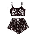 thumbnail image 1 of CONFREE Halloween Pajamas for Women Set Sleeveless Skeleton Sleepwear Tops Shorts Hallowmas Pjs for Women Cozy Nightwear, 1 of 5
