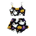 thumbnail image 1 of CONFREE Halloween Women Pajamas Sets Sleeveless Pumpkin Ghost Sleepwear Tops Shorts Hallowmas Pjs for Women Cozy Nightwear, 1 of 3