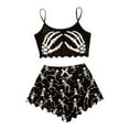 thumbnail image 1 of CONFREE Halloween Women Pajamas Sets Sleeveless Skeleton Sleepwear Tops Shorts Hallowmas Pjs for Women Cozy Nightwear, 1 of 5