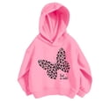 thumbnail image 1 of CONFREE Hoodies for Teen Girls Long Sleeve Hooded Sweatshirt for Girls Trendy Butterfly Prints Fashion Preppy Pullover Tops, 1 of 3