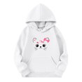 thumbnail image 1 of CONFREE Hoodies for Teen Girls Long Sleeve Hooded Sweatshirt for Girls Trendy Cute Cat Prints Fashion Preppy Pullover Tops, 1 of 3