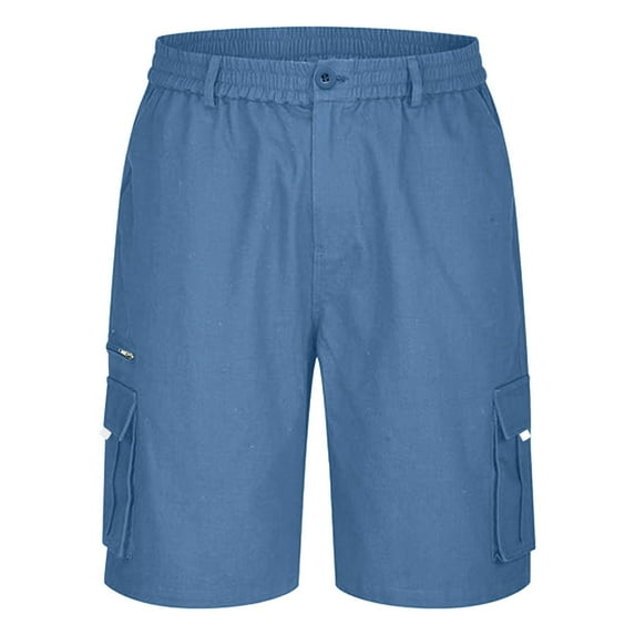 CONFREE Men's Baggy Shorts Solid Color Cargo Shorts For Men Soft Loose Fit Shorts With Elastic Waist Drawstring