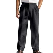 CONFREE Men's Casual Pants Wide Leg Suit Pants for Men Buttons Solid Color Lightweight Dress Pant With Pocket
