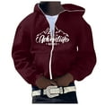 thumbnail image 1 of CONFREE Men's Hoodie Letter Prints Hoodies For Men Graphic Long Sleeve Casual Pullover Hooded Sweatshirts With Pockets, 1 of 4