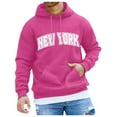 thumbnail image 1 of CONFREE Men's Hoodies City Letter Prints Hoodies For Men Graphic Long Sleeve Casual Pullover Hooded Sweatshirts With Pockets, 1 of 4
