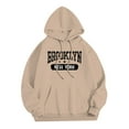 thumbnail image 1 of CONFREE Men's Hoodies City Letter Prints Hoodies For Men Graphic Long Sleeve Casual Pullover Hooded Sweatshirts With Pockets, 1 of 5