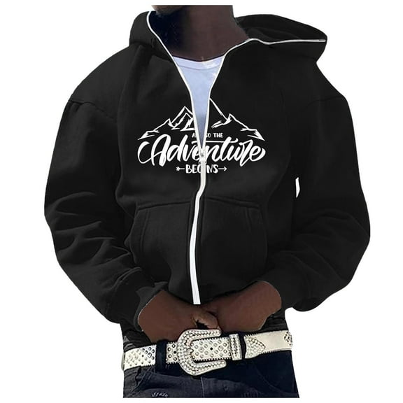 CONFREE Men's Hoodies Letter Prints Hoodies For Men Graphic Long Sleeve Casual Pullover Hooded Sweatshirts With Pockets