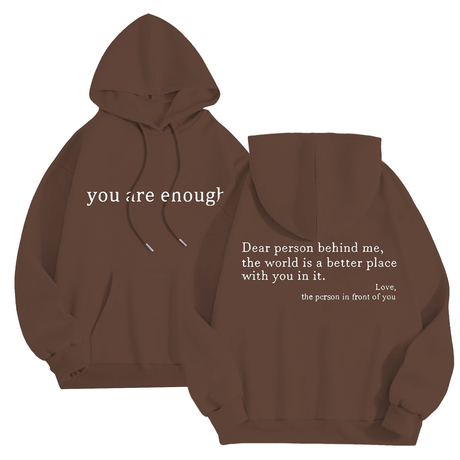 CONFREE Men's Hoodies Letter Prints Hoodies For Men Graphic Long Sleeve Casual Pullover Hooded Sweatshirts With Pockets
