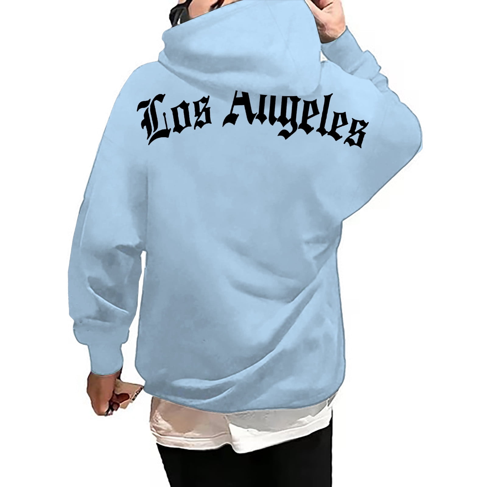CONFREE Men's Hoodies Letter Prints Hoodies For Men Long Sleeve Casual