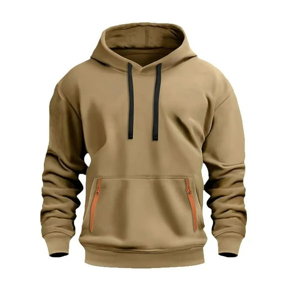 CONFREE Men's Hoodies Solid Color Hoodies For Men Long Sleeve Casual Pullover Hooded Sweatshirts With Pockets