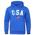 thumbnail image 1 of CONFREE Men's Hoodies Usa Flag Letter Prints Hoodies For Men Graphic Long Sleeve Casual Pullover Hooded Sweatshirts With Pockets, 1 of 2