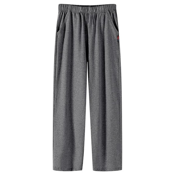 CONFREE Men's Pajama Pants Lightweight Pj Pants for Men Solid Color Lounge Bottoms Elastic Waist Sleepwear With Pockets