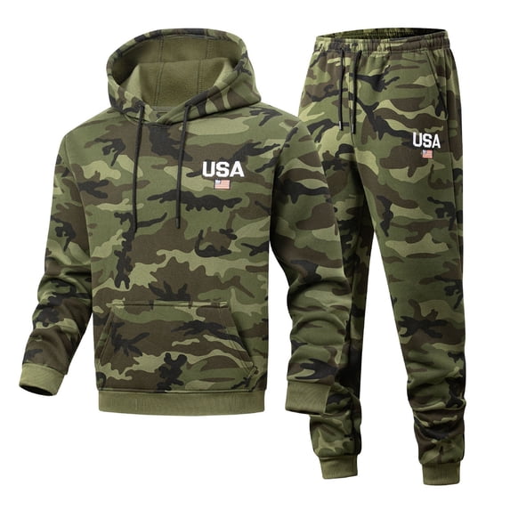 CONFREE Mens 2 Peice Sweatsuit Casual Men's Jogging Tracksuit Set Pullover Hoodies Pants Athletic Sweat Suit for Men