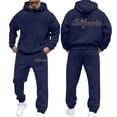 thumbnail image 1 of CONFREE Mens 2 Peice Sweatsuit Casual Men's Jogging Tracksuit Set Letter Graphic Pullover Hoodies Pants Athletic Sweat Suit for Men, 1 of 7