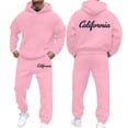 thumbnail image 1 of CONFREE Mens 2 Peice Sweatsuit Casual Men's Jogging Tracksuit Set Letter Graphic Pullover Hoodies Pants Athletic Sweat Suit for Men, 1 of 7