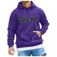 thumbnail image 1 of CONFREE Mens Hoodie City Letter Prints Hoodies For Men Graphic Long Sleeve Casual Pullover Hooded Sweatshirts With Pockets, 1 of 4