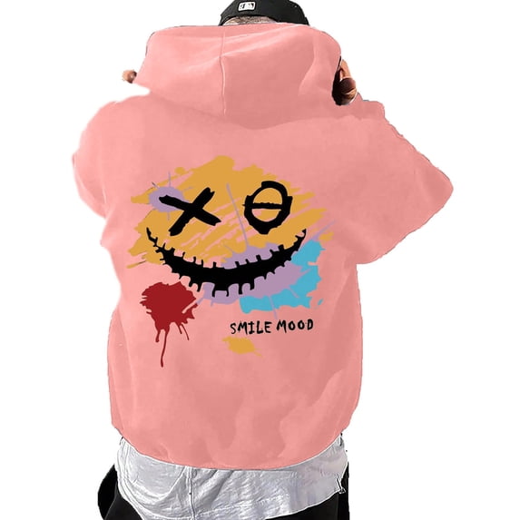 CONFREE Mens Hoodie Graphic Prints Hoodies For Men Long Sleeve Lightweight Casual Pullover Hooded Sweatshirts