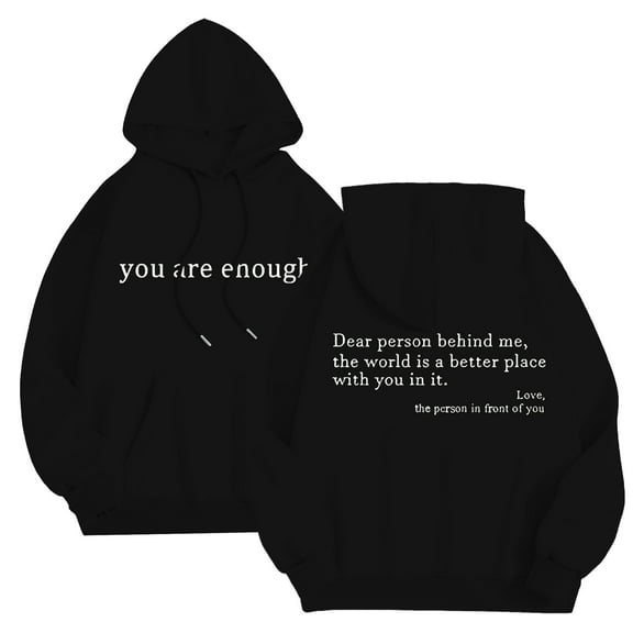 CONFREE Mens Hoodie Letter Prints Hoodies For Men Graphic Long Sleeve Casual Pullover Hooded Sweatshirts With Pockets
