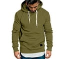 thumbnail image 1 of CONFREE Mens Hoodie Solid Color Hoodies For Men Long Sleeve Casual Pullover Hooded Sweatshirts With Pockets, 1 of 4