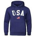 thumbnail image 1 of CONFREE Mens Hoodie Usa Flag Letter Prints Hoodies For Men Graphic Long Sleeve Casual Pullover Hooded Sweatshirts With Pockets, 1 of 2