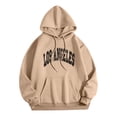 thumbnail image 1 of CONFREE Mens Hoodies City Letter Prints Hoodies For Men Graphic Long Sleeve Casual Pullover Hooded Sweatshirts With Pockets, 1 of 3