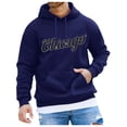 thumbnail image 1 of CONFREE Mens Hoodies City Letter Prints Hoodies For Men Graphic Long Sleeve Casual Pullover Hooded Sweatshirts With Pockets, 1 of 3
