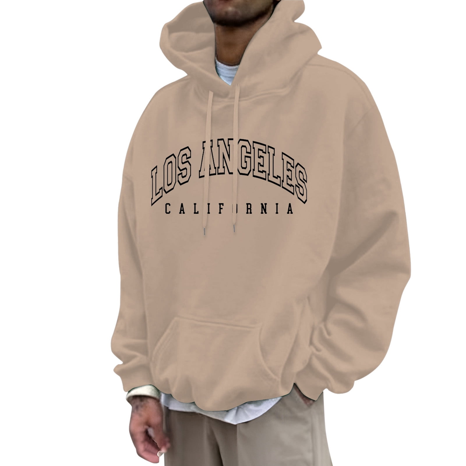 ZAFUL Men's Hoodie Long Sleeves Letter Print Sweatshirt with Pockets