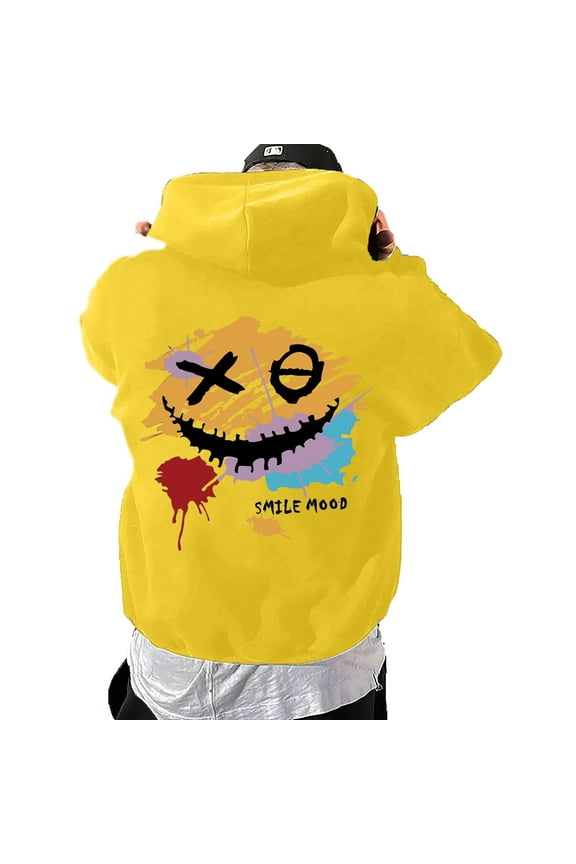 Mens Hoodies Graphic Prints Hoodies For Men Long Sleeve Lightweight Casual Pullover Hooded Sweatshirts