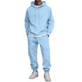 thumbnail image 1 of CONFREE Mens Sweatsuit 2 Peice Sets Athletic Tracksuit for Men Solid Y2K Hoodies Sweatpants Outfits Streetwear Fall Winter Track Suits Set, 1 of 9