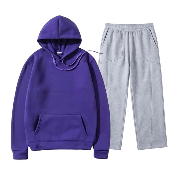CONFREE Mens Track Suit 2 Peice Set Casual Sweatsuit for Men Baggy Hoodies Sweatpants Outfits Comfy Fall Winter Tracksuit