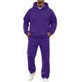 thumbnail image 1 of CONFREE Mens Track Suit 2 Peice Set Casual Sweatsuit for Men Baggy Hoodies Sweatpants Outfits Comfy Fall Winter Tracksuit, 1 of 6