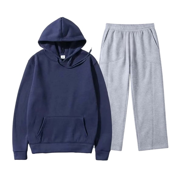 CONFREE Mens Track Suit 2 Peice Set Casual Sweatsuit for Men Baggy Hoodies Sweatpants Outfits Comfy Fall Winter Tracksuit