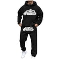 thumbnail image 1 of CONFREE Mens Tracksuit 2 Peice Sets Casual Men's Jogging Sweatsuit Set Graphic Y2K Pullover Hoodies Pants Athletic Sweat Suit for Men, 1 of 4