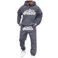 thumbnail image 1 of CONFREE Mens Tracksuit 2 Peice Sets Casual Men's Jogging Sweatsuit Set Graphic Y2K Pullover Hoodies Pants Athletic Sweat Suit for Men, 1 of 4