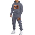 thumbnail image 1 of CONFREE Mens Tracksuit 2 Peice Sets Casual Men's Jogging Sweatsuit Set Number 23 Graphic Y2K Pullover Hoodies Pants Athletic Sweat Suit for Men, 1 of 5