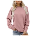 thumbnail image 1 of CONFREE Oversized Sweatshirts For Women Long Sleeve Ladys Sport Sweatshirt Solid Color Soft Spring Fall Clothes Shirts, 1 of 4
