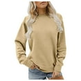 thumbnail image 1 of CONFREE Oversized Sweatshirts For Women Long Sleeve Ladys Sport Sweatshirt Solid Color Soft Spring Fall Clothes Shirts, 1 of 4