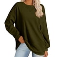 thumbnail image 1 of CONFREE Oversized Sweatshirts For Women Long Sleeve Ladys Sport Sweatshirt Solid Color Soft Spring Fall Clothes Shirts, 1 of 7