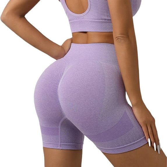 CONFREE Summer Leggings For Women Lightweight High Waist Compression Legging Shorts For Women Solid Color Workout Exercise Fitness Biker Yoga Shorts