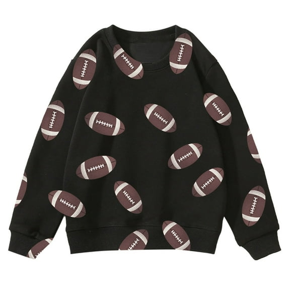 CONFREE Sweatshirt For Boy Long Sleeve Boys Pullover Sweatshirt Cartoon Rugby Print Soft Fall Winter Clothes Shirts